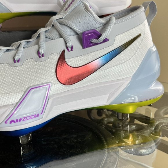 Nike Force Zoom Trout 9 Elite Mens Size 7 Baseball Cleats FV4575-106 White Multi main image 10